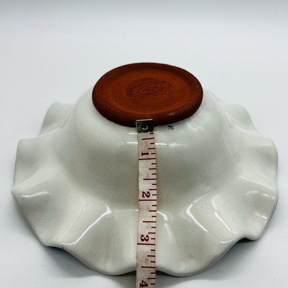 Mackenzie-Child’s Aalsmeer Vintage Aalsmeer Ruffled Blue and Yellow Ceramic Bowl - Picture 6 of 9